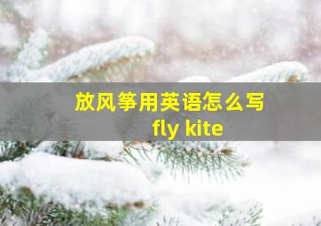 放风筝用英语怎么写 fly kite